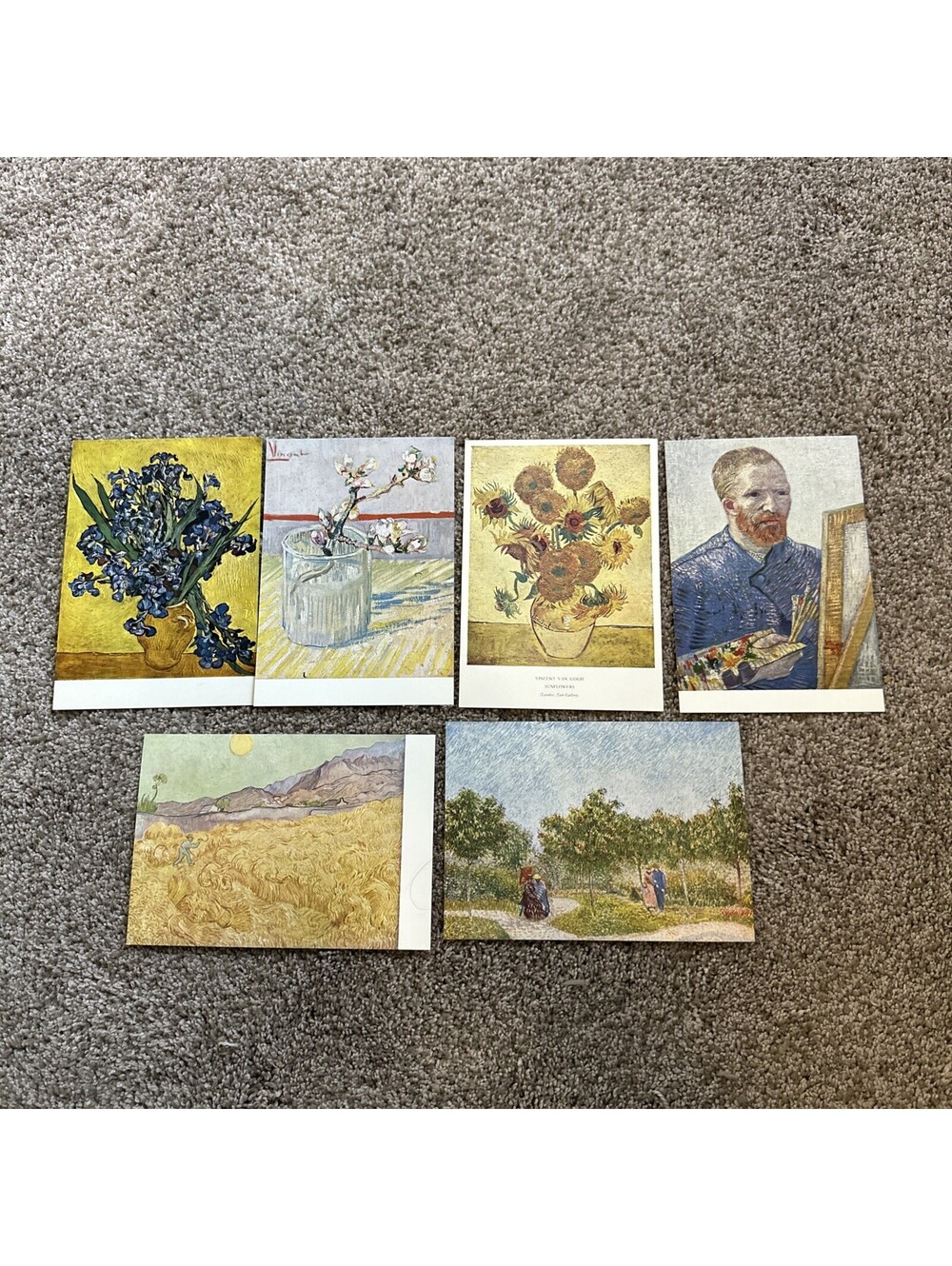 9 Pc Van Gogh Rembrant Postcards